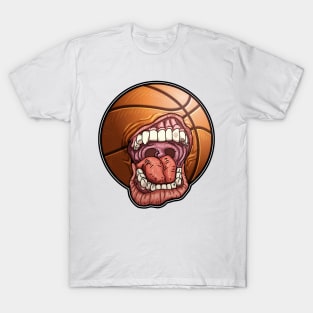 screaming mouth, basketball, March, Madness T-Shirt